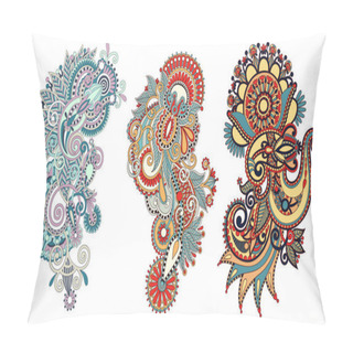 Personality  Paisley Flower Pattern In Ethnic Style, Indian Decorative Floral Pillow Covers