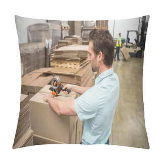 Personality  Warehouse Worker Preparing Shipment Pillow Covers