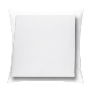 Personality  Square Canvas On A Stretcher. Isolated On White Pillow Covers