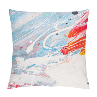Personality  Splatters Of Oil Paint On Abstract Colorful Background  Pillow Covers