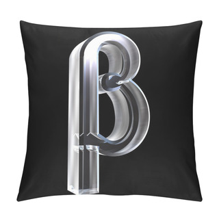 Personality  Beta Symbol In Glass (3d) Pillow Covers