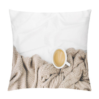 Personality  Cup Of Coffee In Scarf Pillow Covers