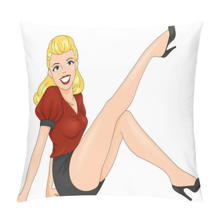 Personality  Pin Up Girl Sitting Pillow Covers