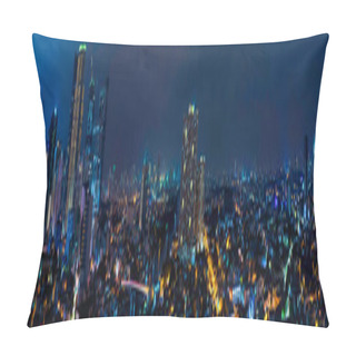 Personality  Metro Manila, Philippines - Night Panorama Of Makati, Pasig River, And The City Of Mandaluyong. Pillow Covers