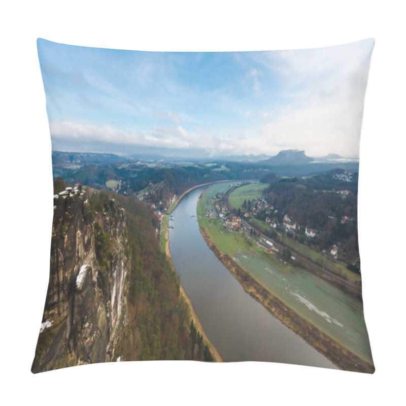 Personality  Elbe river in Saxony pillow covers