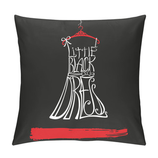 Personality  Silhouette Of  Little Black Dress Pillow Covers