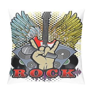 Personality  Hand In Rock And Roll Sign Pillow Covers