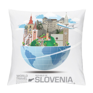 Personality  Republic Of Slovenia Landmark Global Travel And Journey Infograp Pillow Covers