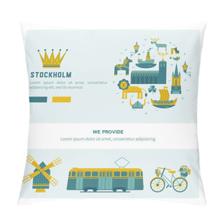 Personality  Stockholm Sweden Symbols Pillow Covers