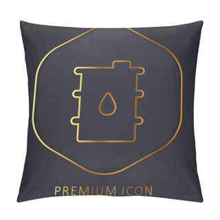 Personality  Barrel Golden Line Premium Logo Or Icon Pillow Covers