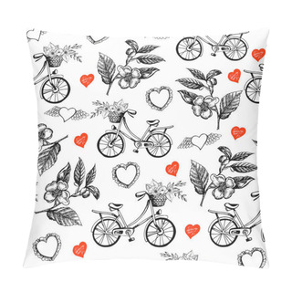 Personality  Paris City Romance Card. Vector Illustration Seamless Pattern. Manual Graphics.   Pillow Covers