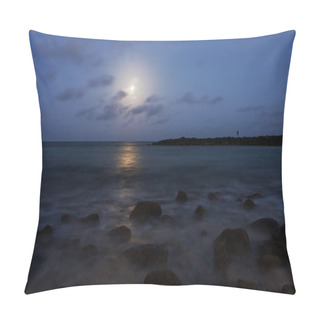 Personality  Full Moon Above Sea Pillow Covers