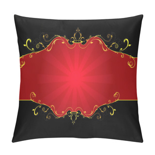 Personality  Red Floral Label Pillow Covers