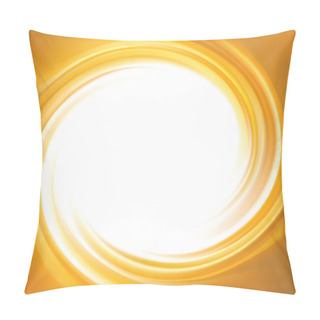 Personality  Vector Swirling Backdrop Vivid Yellow Color Pillow Covers