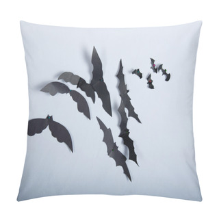 Personality  Paper Bats On The White Cloth Pillow Covers