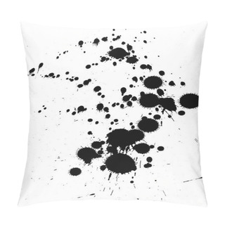 Personality  Black Ink Blobs And Splatter Pillow Covers