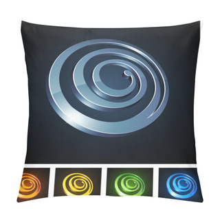 Personality  3d Spiral Emblems. Pillow Covers