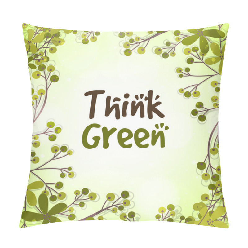 Personality  Creative globe for Ecology concept. pillow covers