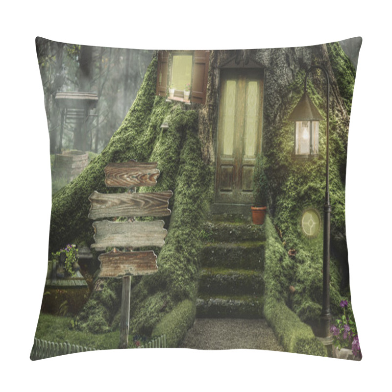 Personality  fairy house (stump) pillow covers