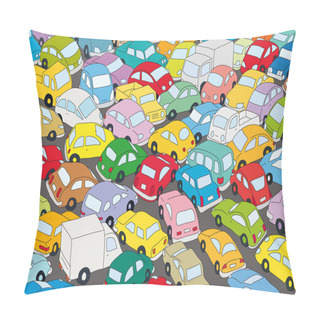 Personality  Car Traffic Jam Pillow Covers