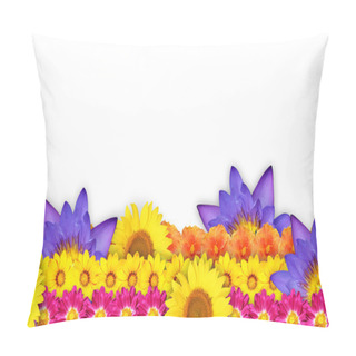 Personality  Flower Border Or Flower Frame With Beautiful Blooms Pillow Covers
