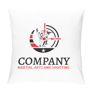 Personality  Martial Arts And Shooting Logo. Suitable For Teams Or Schools For Martial Arts And Shooting Training. Pillow Covers