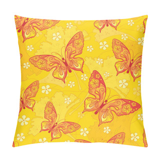 Personality  Seamless Background With Butterflys Pillow Covers