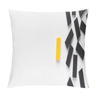 Personality  Yellow Block Standing Out Of Black Ones Pillow Covers