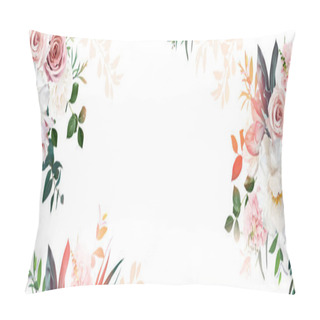 Personality  Floral Banner Arranged From Leaves And Flowers Pillow Covers