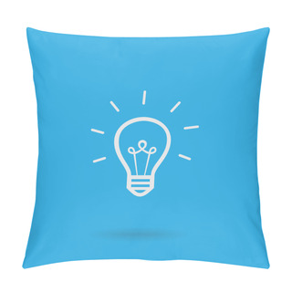 Personality  Light Bulb Vector Icon Pillow Covers
