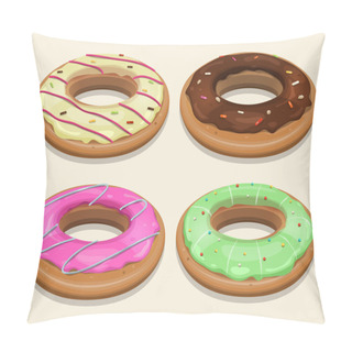 Personality  Fast Food Donuts Pillow Covers