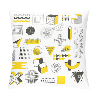 Personality  Memphis Graphic Retro Funky Graphic Vector Illustration Pillow Covers