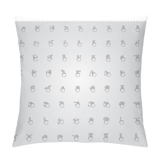 Personality  Simple Web Icons Set: Hand Touch Pillow Covers