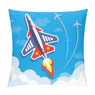 Personality  Quickly Plane In The Sky Pillow Covers