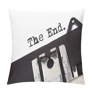 Personality  Retro Typewriter Text The End Pillow Covers