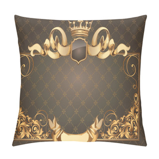 Personality  Golden Vintage Blank Frame Pillow Covers