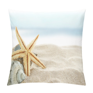 Personality  Starfish On The Beach Pillow Covers