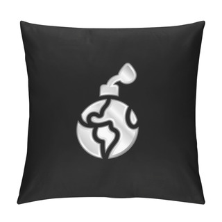 Personality  Bomb Silver Plated Metallic Icon Pillow Covers