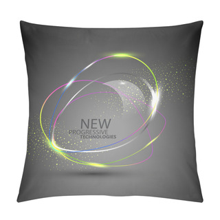 Personality  Vector Round Color Banner. The Element Of Web Design On A White Pillow Covers