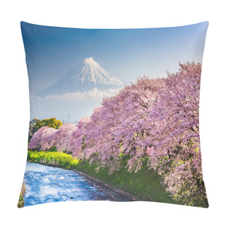 Personality  Mt. Fuji, Japan From Shizuoka Prefecture In Spring Pillow Covers