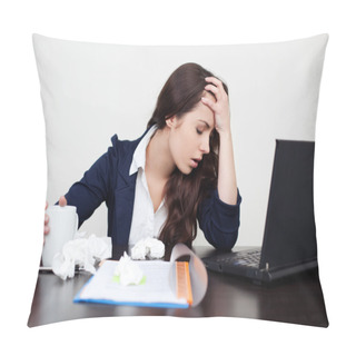 Personality  Sick Woman At Work Pillow Covers