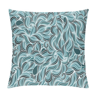 Personality  Background With Abstract Doodle Waves  Pillow Covers