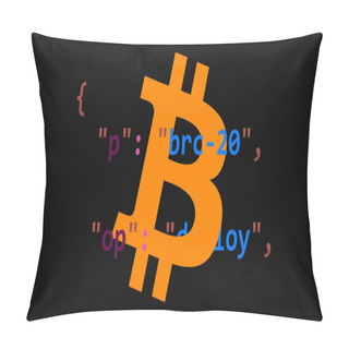 Personality  A Bitcoin Surrounded By A Script Json Ordinals. The New Standard BRC-20 Token Use The BTC Blockchain, Brc 20. Bitcoin Request For Comment 20. Pillow Covers