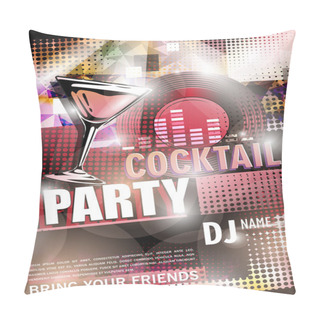 Personality  Fantastic Cocktail Party Poster Design Pillow Covers