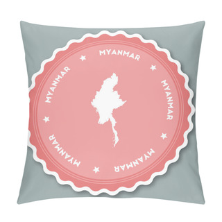 Personality  Myanmar Sticker Flat Design. Pillow Covers
