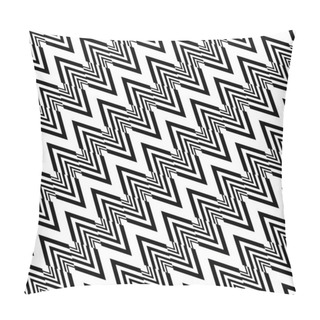 Personality  Design Seamless Monochrome Zigzag Geometric Pattern Pillow Covers