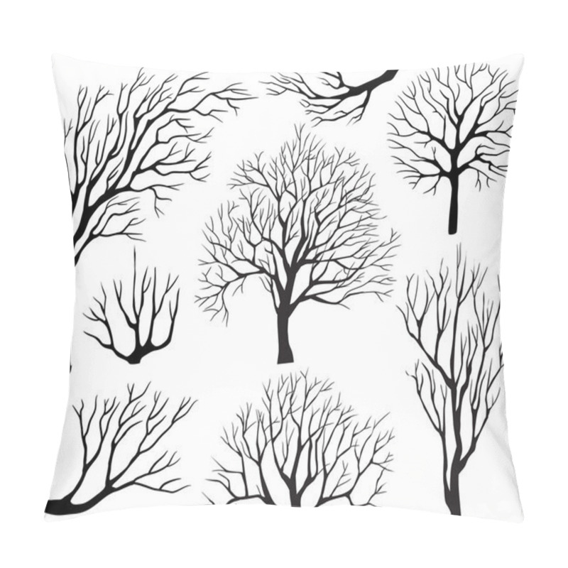 Personality  Set of silhouettes of trees pillow covers