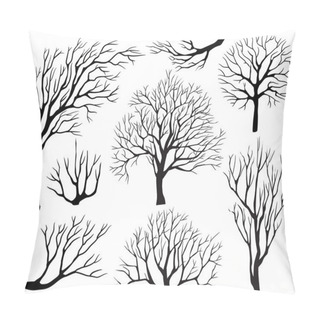 Personality  Set Of Silhouettes Of Trees Pillow Covers