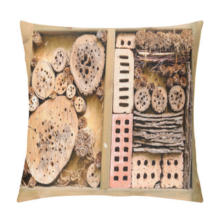 Personality  Insect Hotel In Garden Pillow Covers