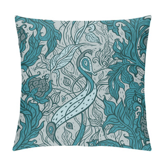 Personality  Exotic Bird, Paisley Flowers Pillow Covers